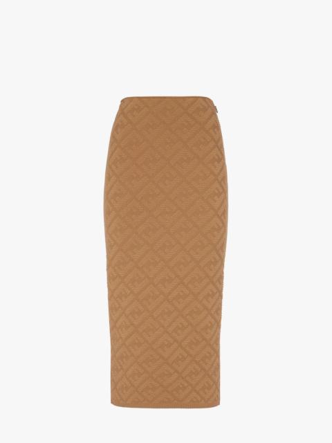 FENDI Beige viscose skirt