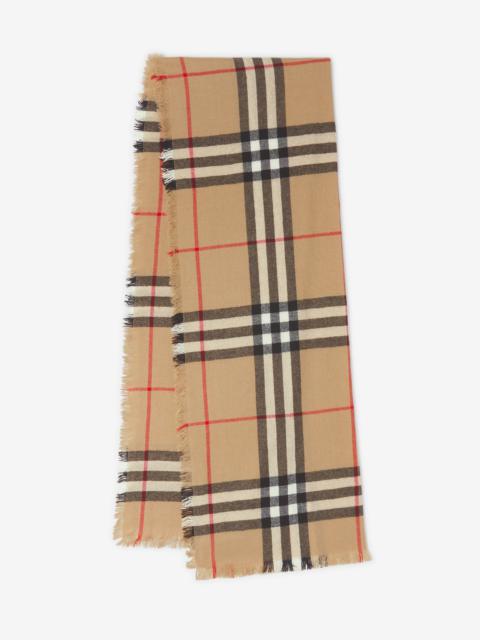 Check Cashmere Scarf