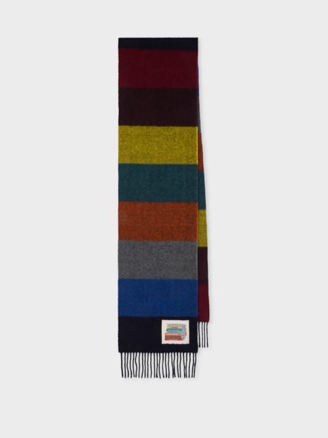 Paul Smith Multicolour Block Stripe Wool Scarf