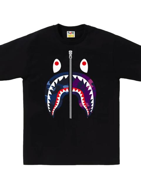 A BATHING APE® Color Camo Separate Shark Tee "Black - Blue / Purple" 1K80 110 021 BLACK NAVY