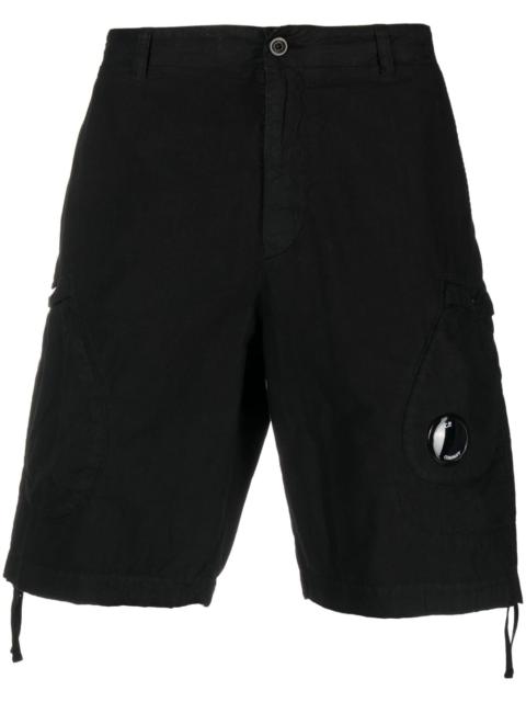 C.P. Company logo-patch cotton shorts
