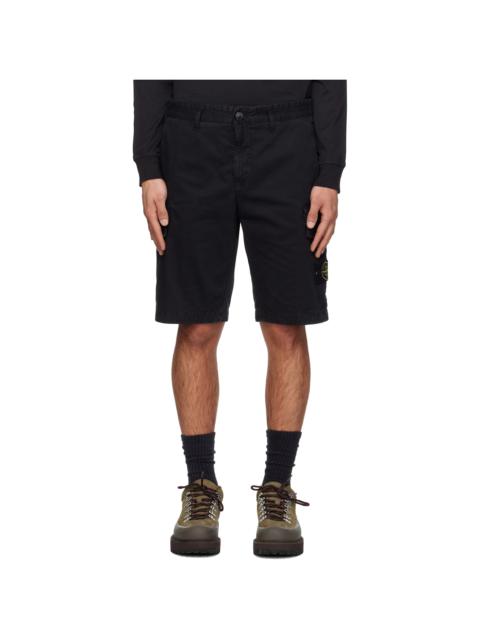 Stone Island Black L100018 Cargo Shorts