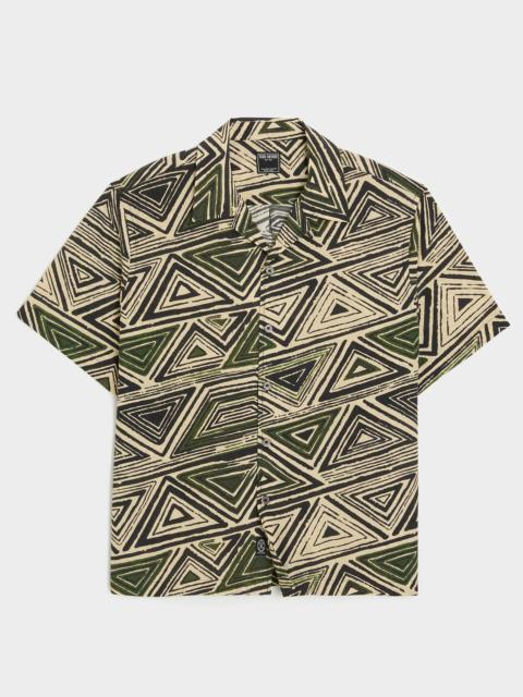 TODD SNYDER Cropped Silk-Cotton Camp Collar Shirt