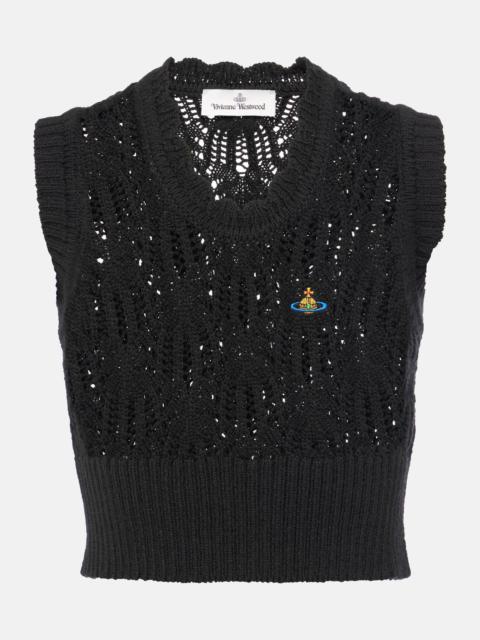 Vivienne Westwood Samantha open-knit wool crop top