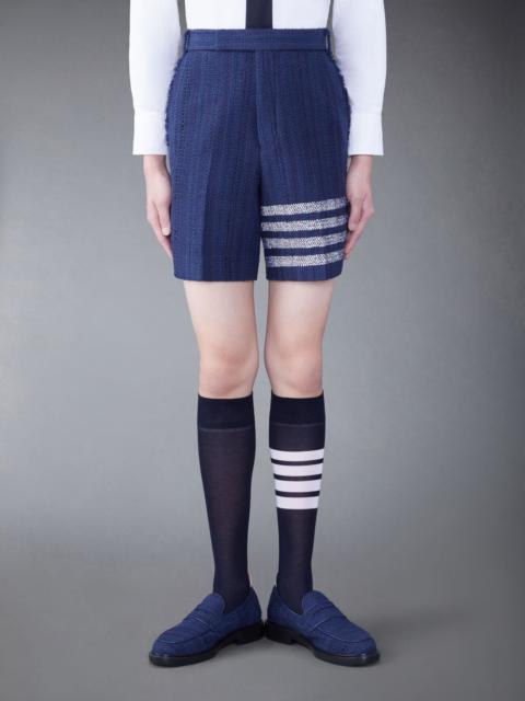 4 Bar-stripe tweed shorts