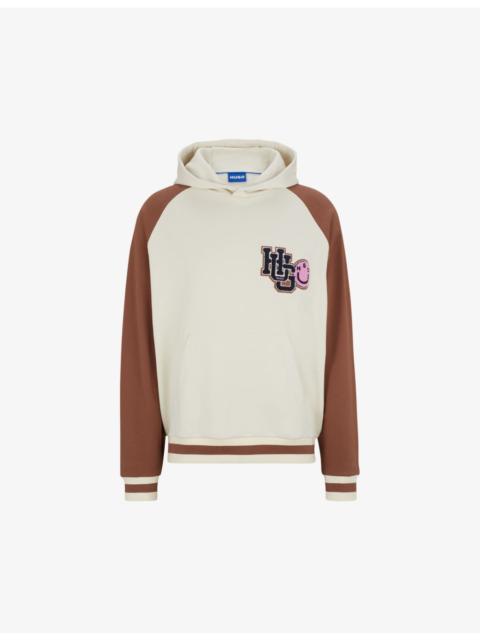 HUGO Logo-patch relaxed-fit cotton hoody