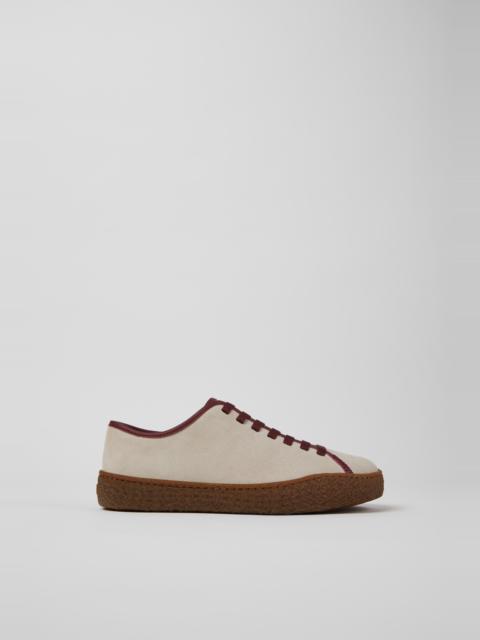 CAMPER Peu Terreno Beige Suede and Leather Shoes for Women.