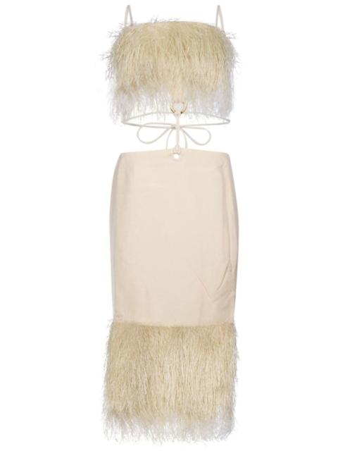JACQUEMUS La robe Raphia fringed dress