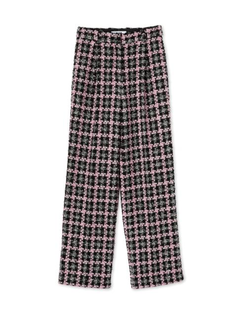 MSGM Trousers with "Lurex Check Tweed" motif