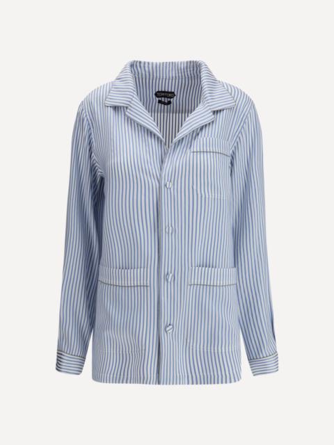 TOM FORD Striped Silk PJ Shirt