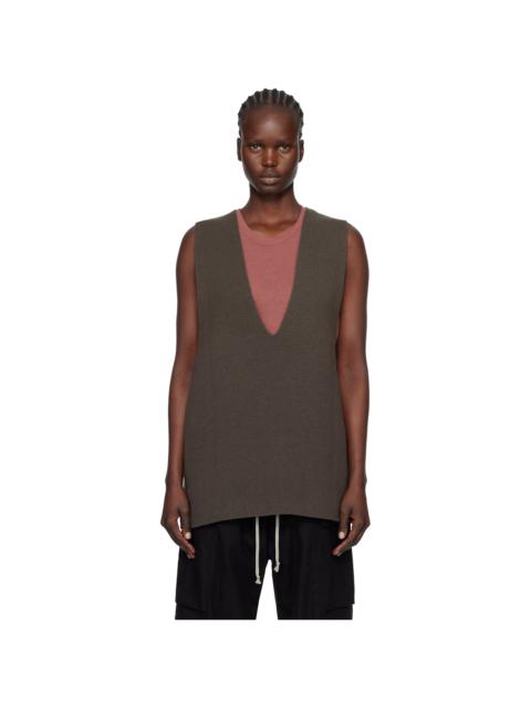 Rick Owens Gray Concordians V Tank Top