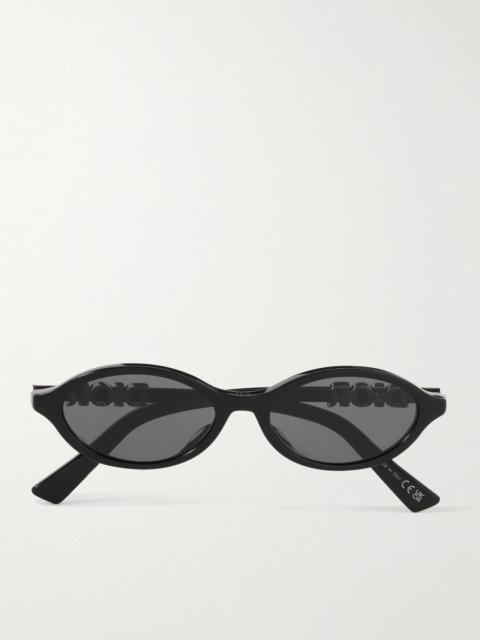 Dior Diortreasure R1i Embellished Oval-frame Acetate Sunglasses