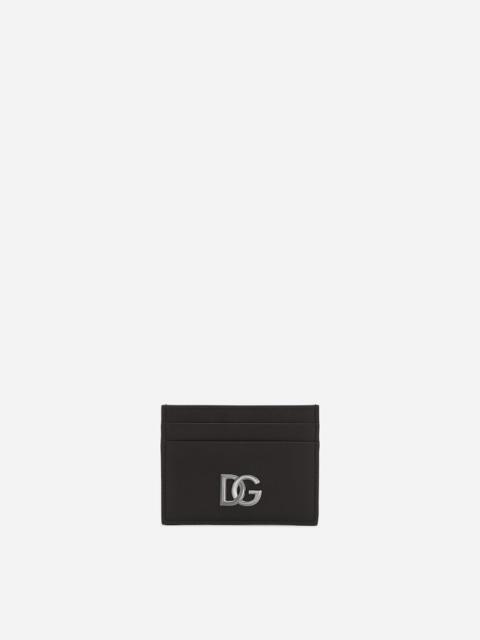 Calfskin nappa card holder with DG logo