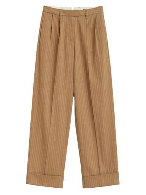 rag & bone Women's Marianne Italian Stripe Pants - Camel Stripe