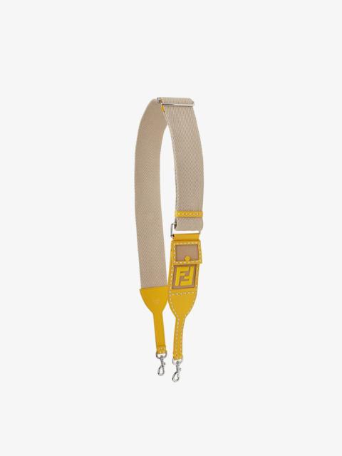 FENDI Beige and yellow ribbon shoulder strap