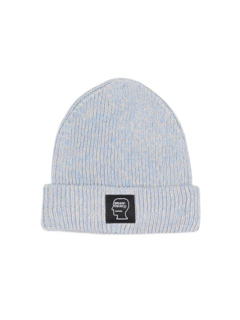 BRAIN DEAD Marled Cotton Logohead Beanie - Blue