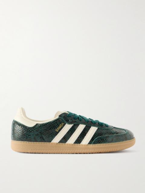 adidas Originals Samba Og Leather-trimmed Snake-effect Sneakers