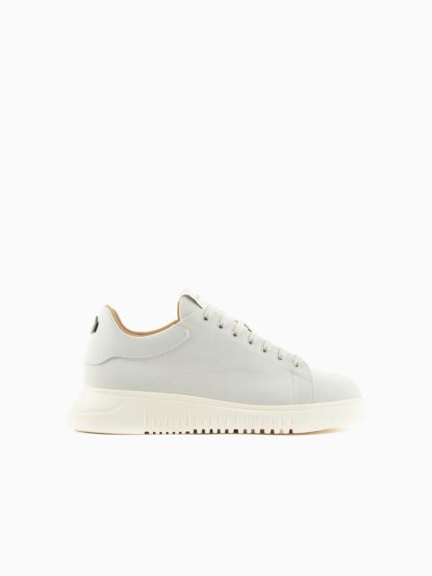 EMPORIO ARMANI Nubuck sneakers with knurled soles