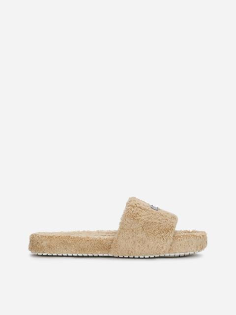 Dolce & Gabbana Terrycloth sliders with logo tag