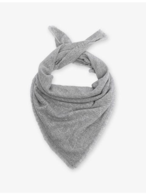 Zadig & Voltaire Stevie Strass Western Cashmere Scarf