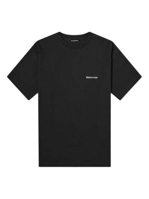 BALENCIAGA Balenciaga BB Corporate T-shirt Medium Fit 'Black' 612965TJV871070