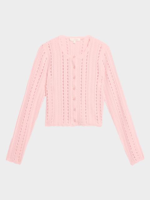 LoveShackFancy Peridot Pointelle Cardigan