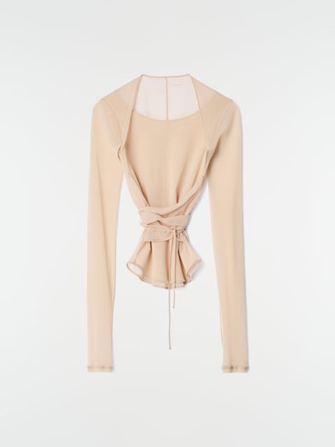 Lemaire BALLERINA WRAP TOP IN MESH JERSEY