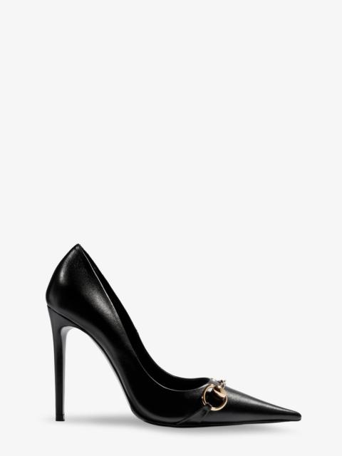 GUCCI Donna Leather Décolleté With Horsebit Detail