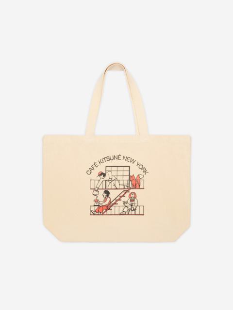 Maison Kitsuné CAFE NEW YORK CLASSIC TOTE BAG