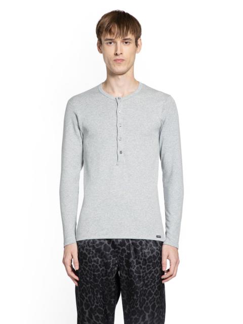 TOM FORD Cotton Stretch Rib Henley T-shirt