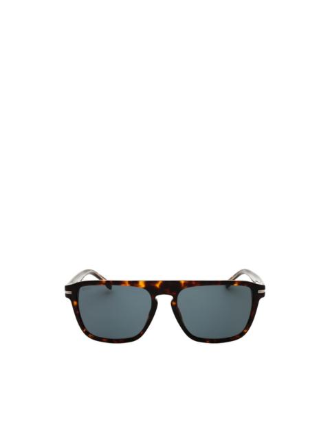 BOSS tortoiseshell-effect rectangle-frame sunglasses