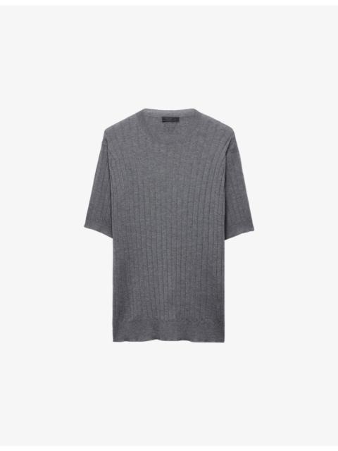 Prada Crewneck Short-Sleeve Cashmere and Silk-Blend Jumper