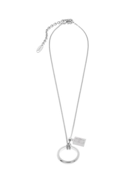 Saint-germain Ring Necklace in Shiny Silver