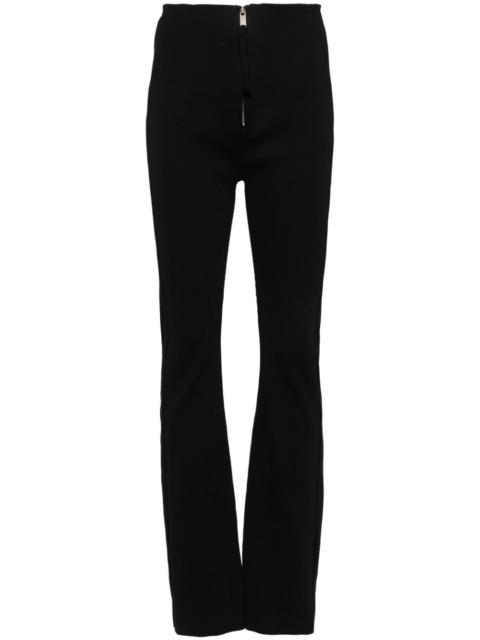 thom/krom ribbed high-waist trousers