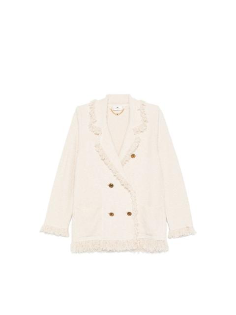 ELISABETTA FRANCHI Cotton double-breasted jacket