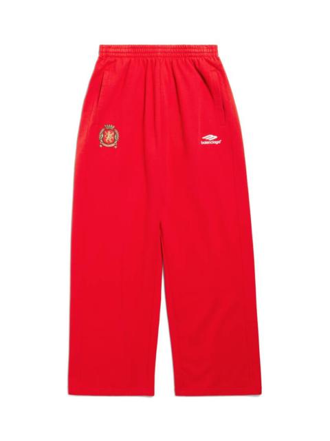 BALENCIAGA Soccer Baggy Sweatpants in Red/white