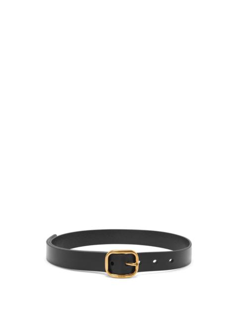 Rounded soft belt in calfskin