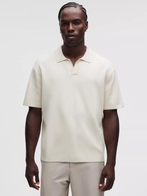 lululemon Cotton-Blend Knit Short-Sleeve Polo Shirt