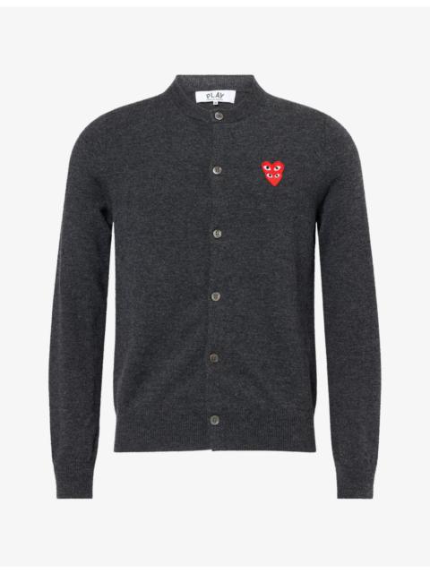 Comme des Garçons PLAY Double Heart Wool Knit Cardigan