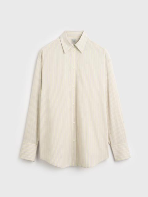 TOTEME Oversized striped shirt yellow/sky