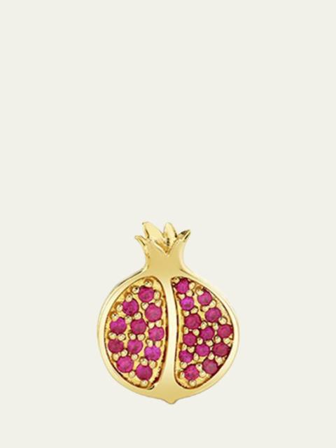 SYDNEY EVAN 14K Ruby Pomegranate Stud Earring, Single (Left)