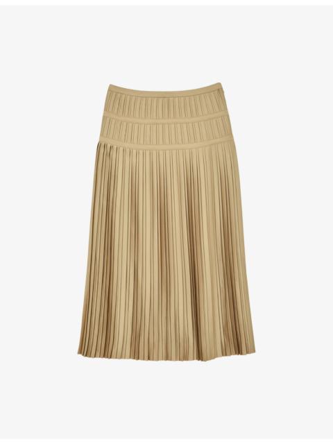 REISS Eva Pleated Woven Mini Skirt