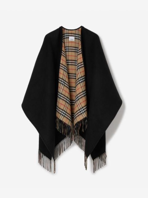 Burberry Check Wool Reversible Cape