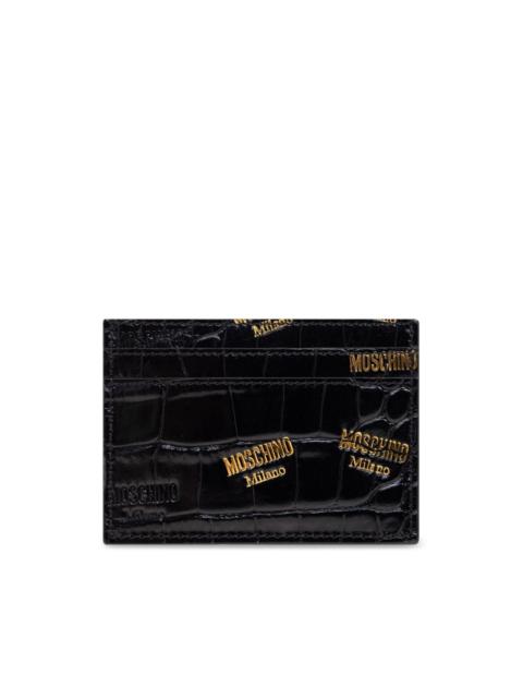 Moschino logo-embossed cardholder