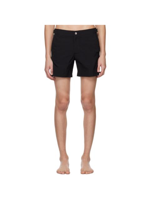 Alexander McQueen Black Cinch Tab Swim Shorts