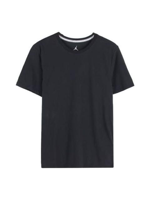 Jordan Men's Jordan Dri-Fit Solid Color Quick Dry Round Neck Casual Short Sleeve Black T-Shirt 743037-010