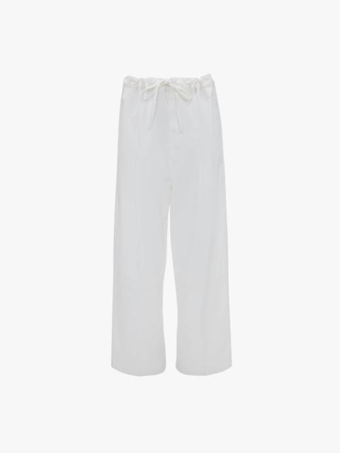 Victoria Beckham Drawstring Pyjama Trouser In Washed White