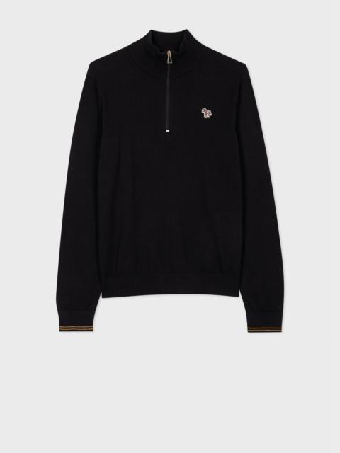 Paul Smith Half Zip Zebra Logo Sweater