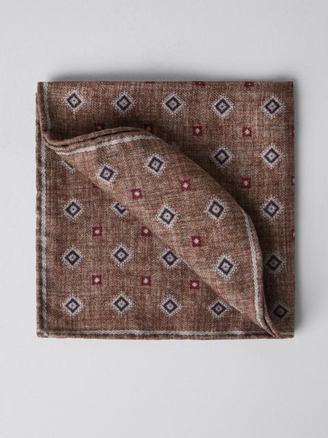 Brunello Cucinelli Double face silk pocket square