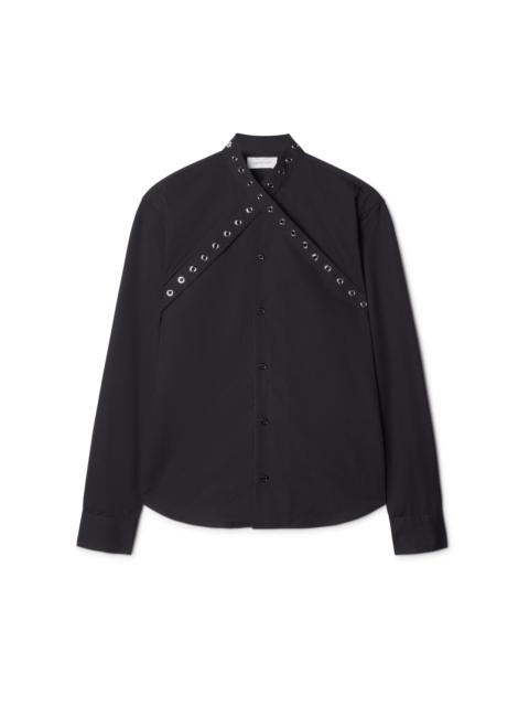 Off-White Poplin Belt Eyelets Cross Shirt